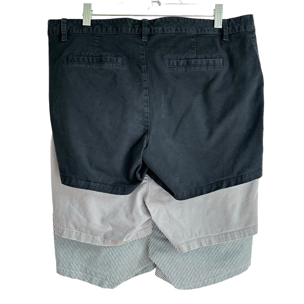3 Pair Amazon Essential Shorts Size 14 in Gray, Black and Blue White Stripe - Picture 2 of 11